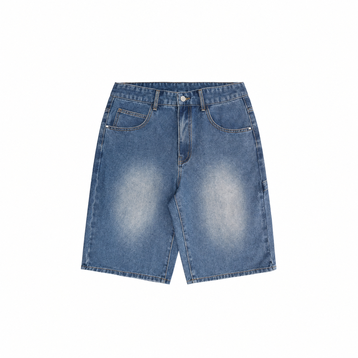 Loose Fit Denim Bermuda Shorts Jorts Streetwear Style For Men