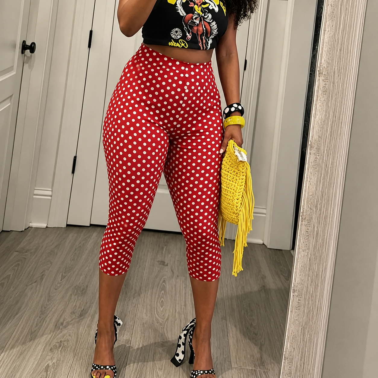 Casual Capri Fashion Polka Dot Pants For Women
