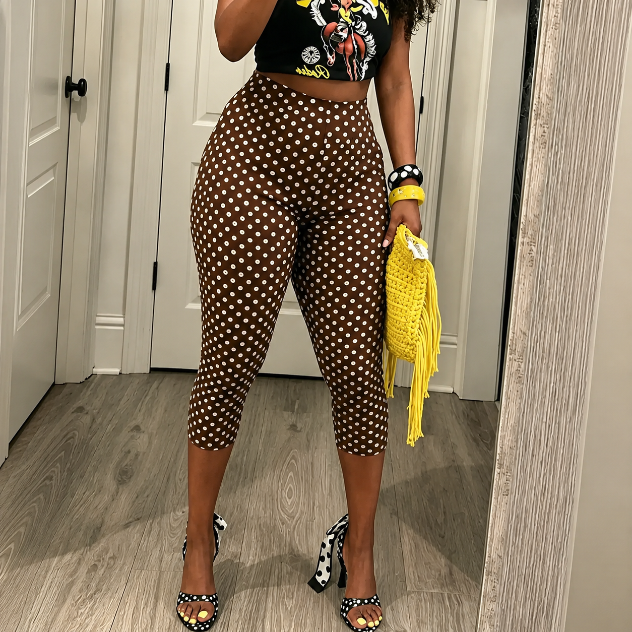 Casual Capri Fashion Polka Dot Pants For Women
