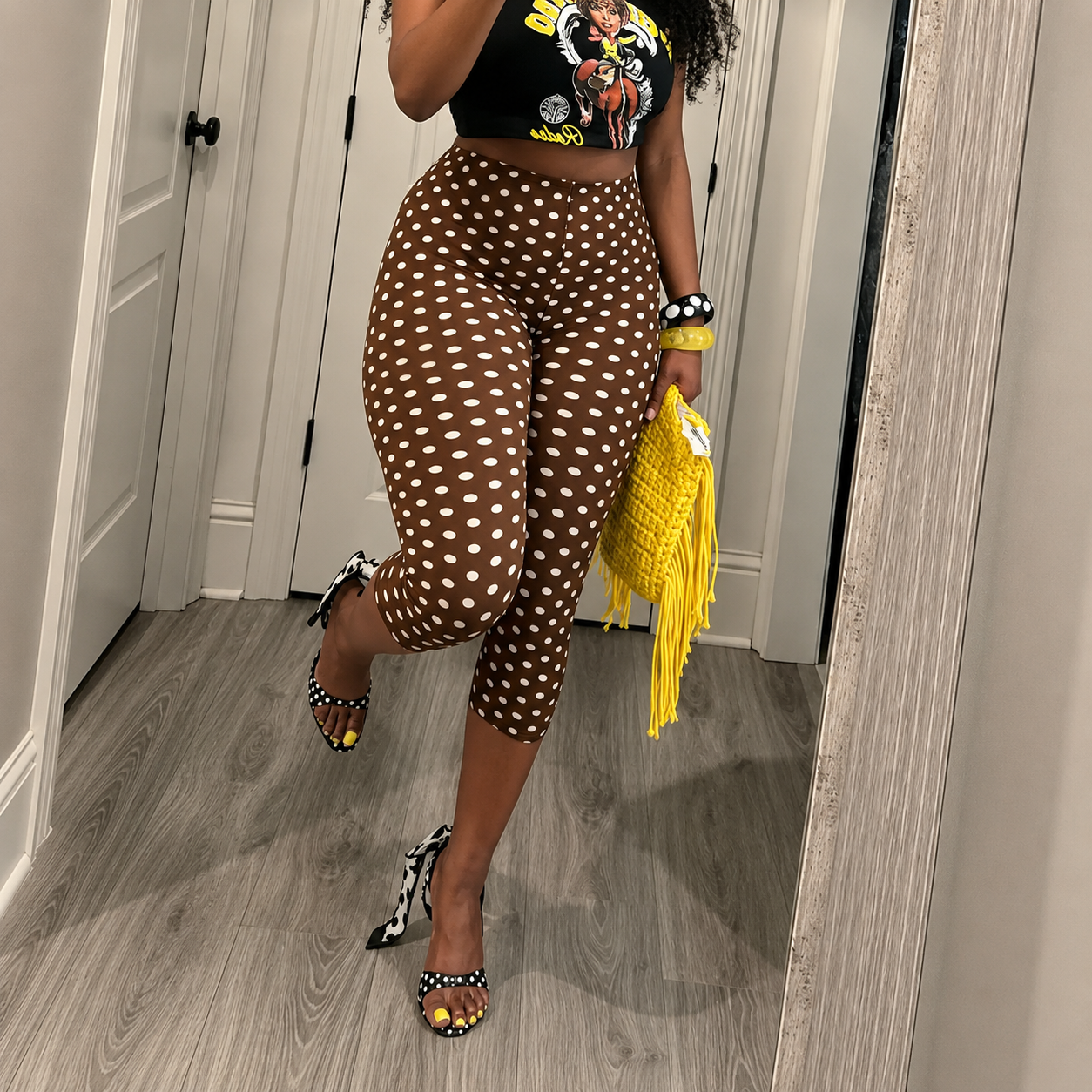 Casual Capri Fashion Polka Dot Pants For Women