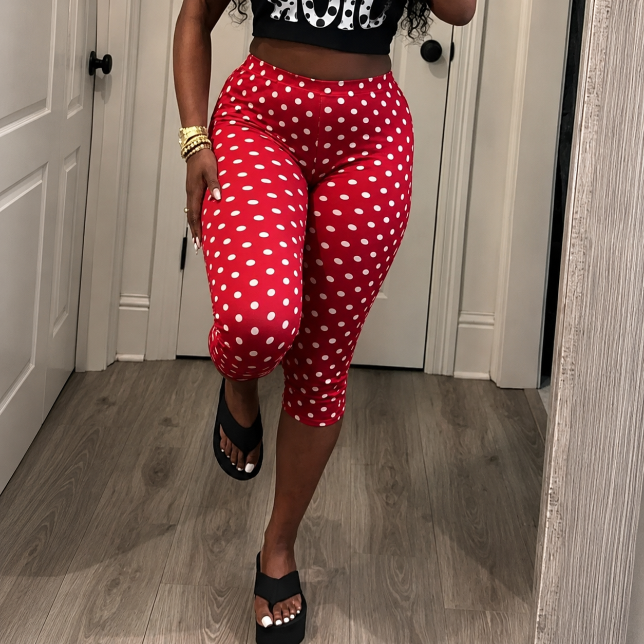 Casual Capri Fashion Polka Dot Pants For Women