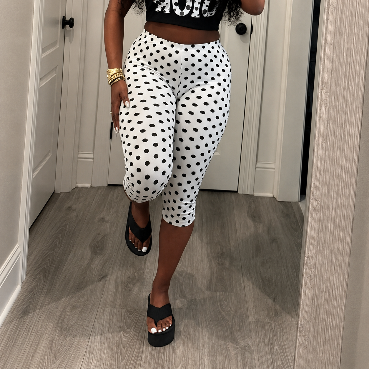 Casual Capri Fashion Polka Dot Pants For Women
