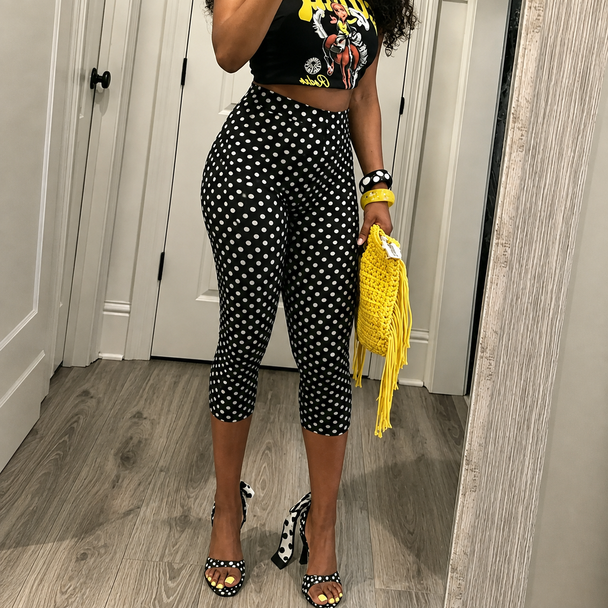 Casual Capri Fashion Polka Dot Pants For Women