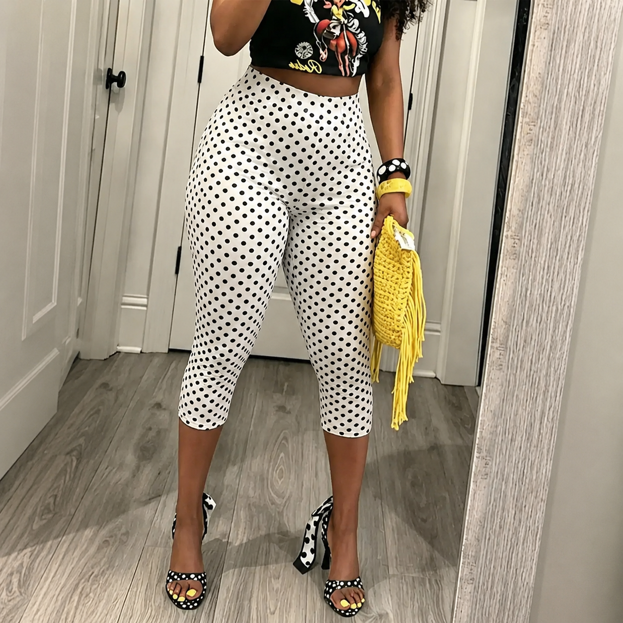 Casual Capri Fashion Polka Dot Pants For Women