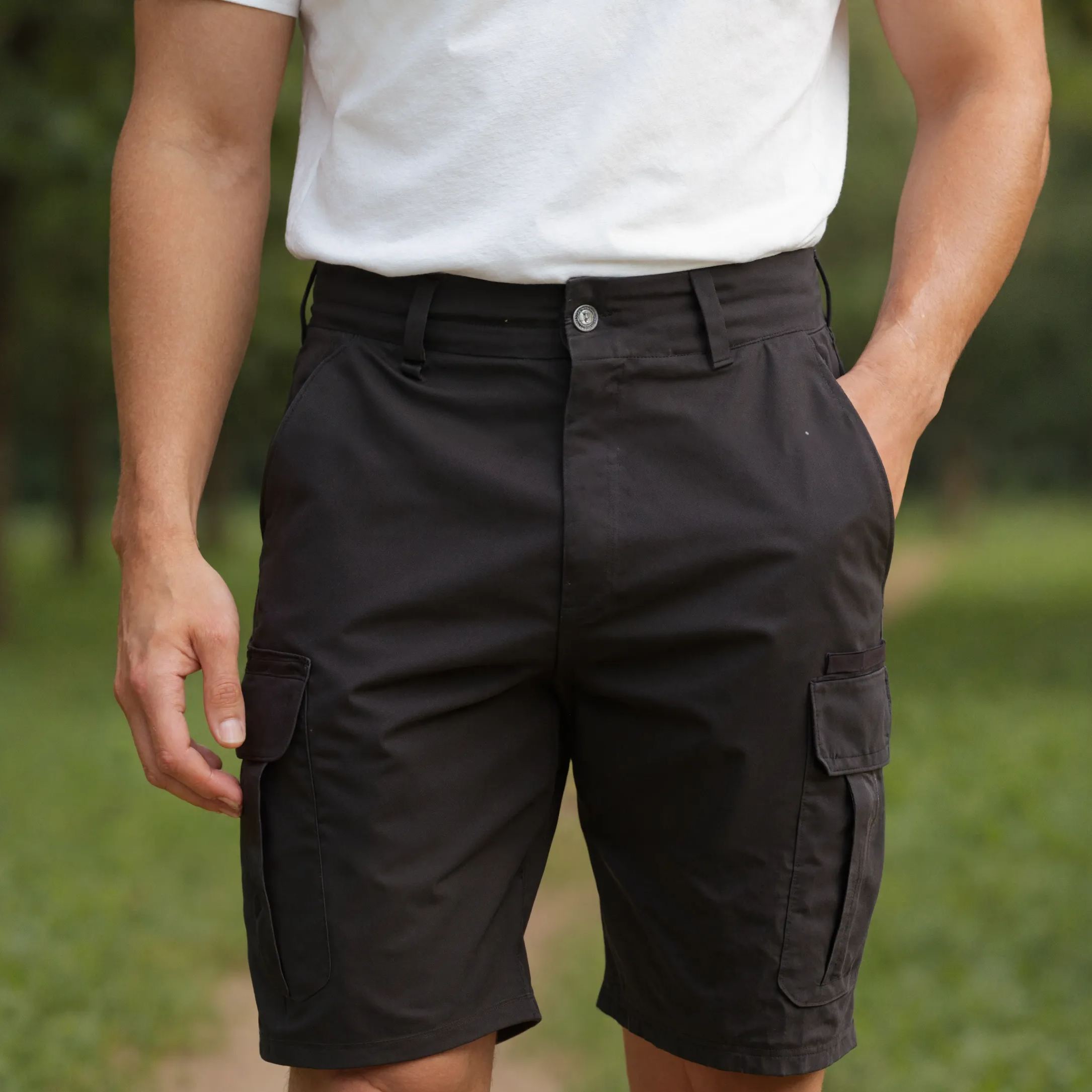 Men’s Classic Cargo Stretch Shorts with Multi Pockets
