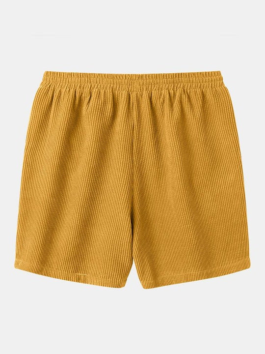Casual Pocket Detail Plain Beach Shorts-Waves And Trunks
