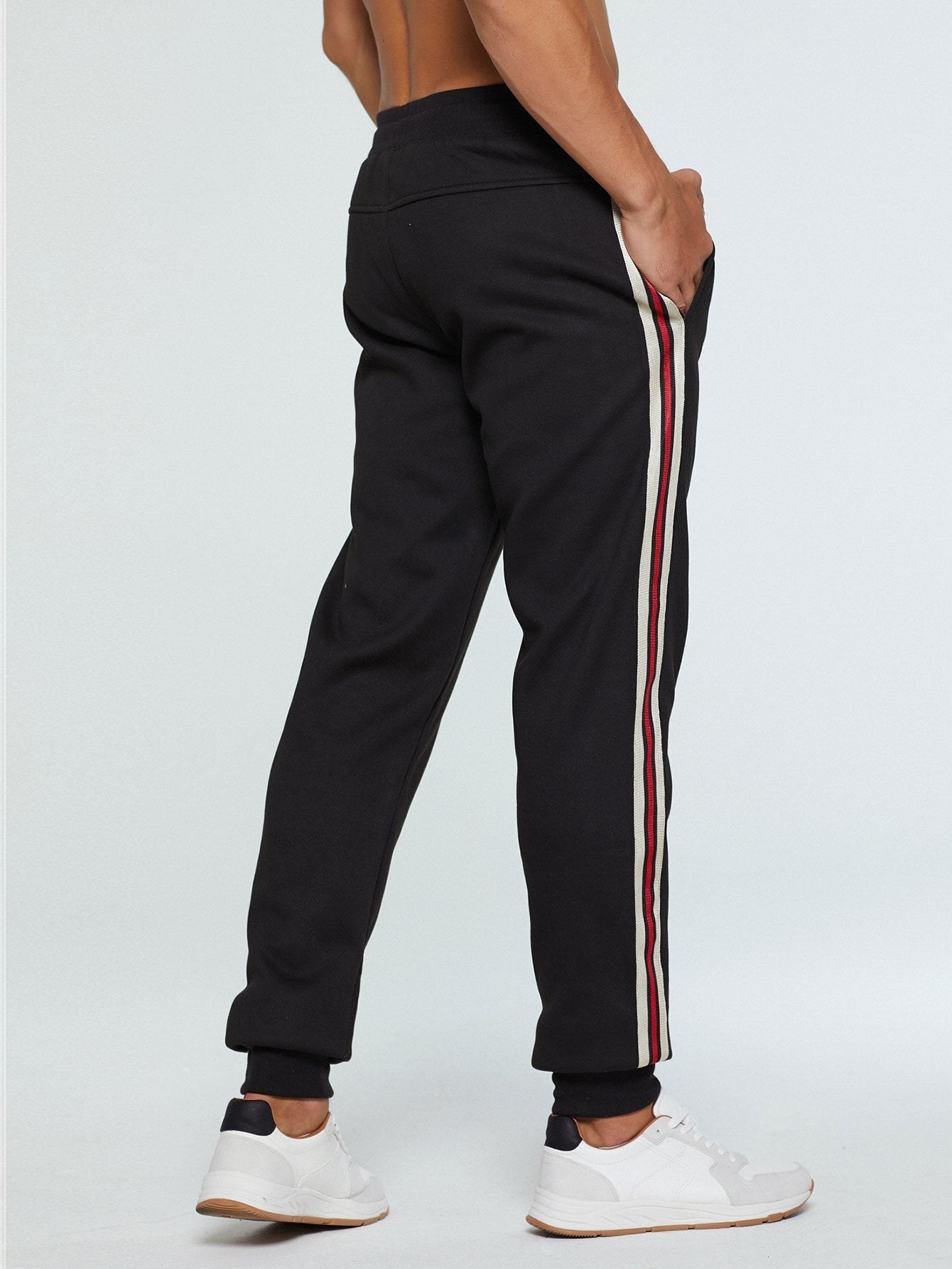 Striped Patterned Joggers-Waves And Trunks