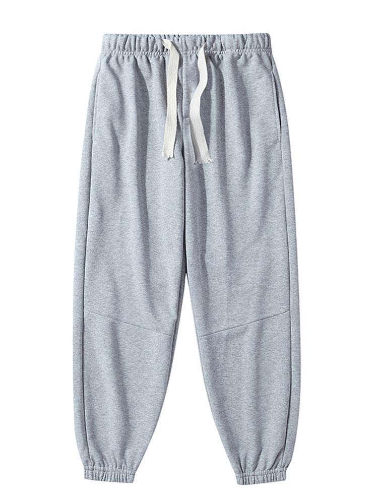 Plain Pattern Heavy Weight Jogger Pants-Waves And Trunks