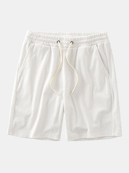Drawstring Crosscut Casual Beach Shorts-Waves And Trunks