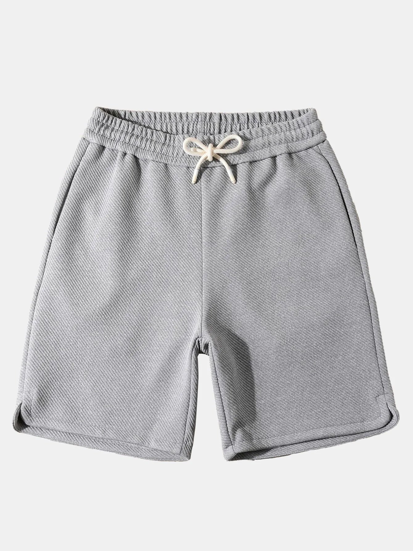 Drawstring Twill Patterned Shorts-Waves And Trunks