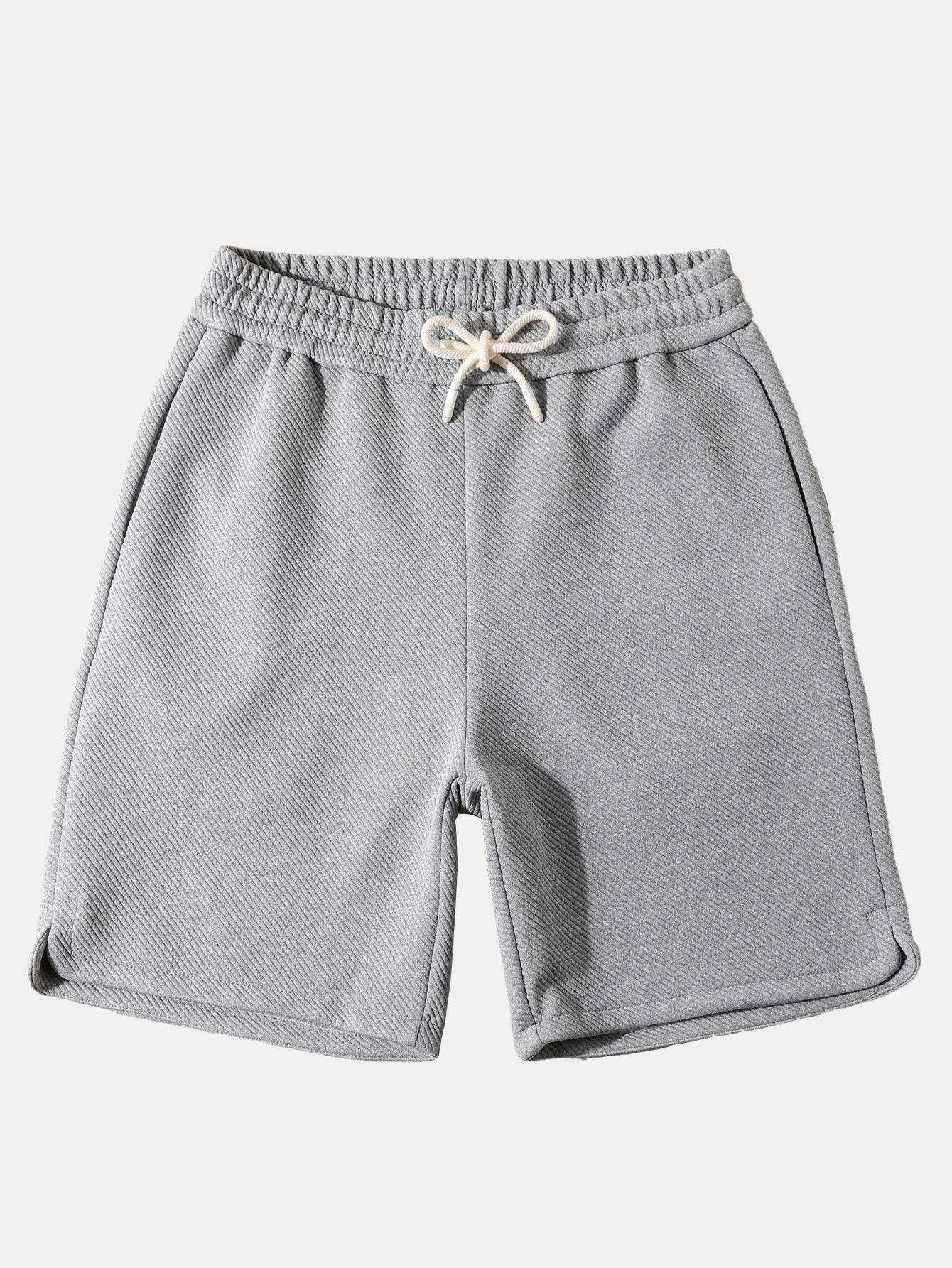 Drawstring Twill Patterned Shorts-Waves And Trunks