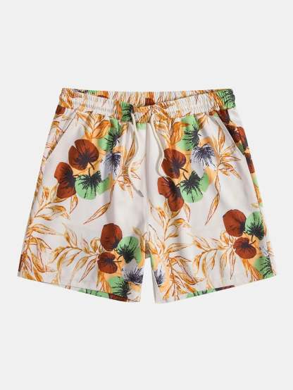 Tropical Printed Shorts-Waves And Trunks