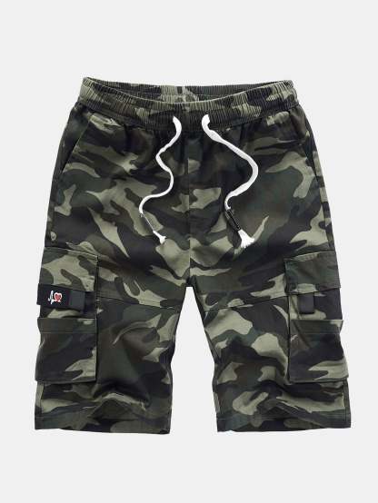 Comfortable Drawstring Cargo Shorts-Waves And Trunks