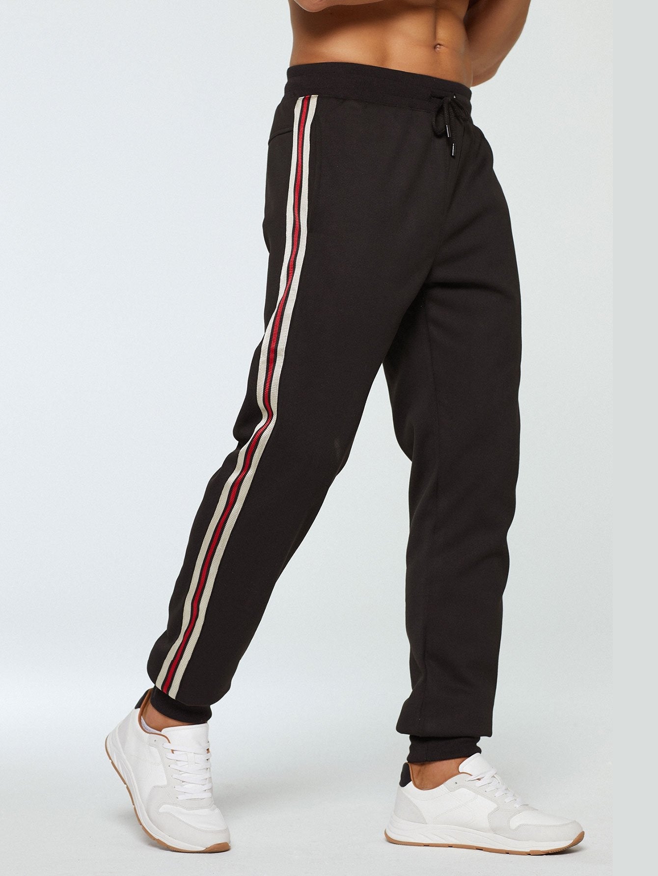 Striped Patterned Joggers-Waves And Trunks