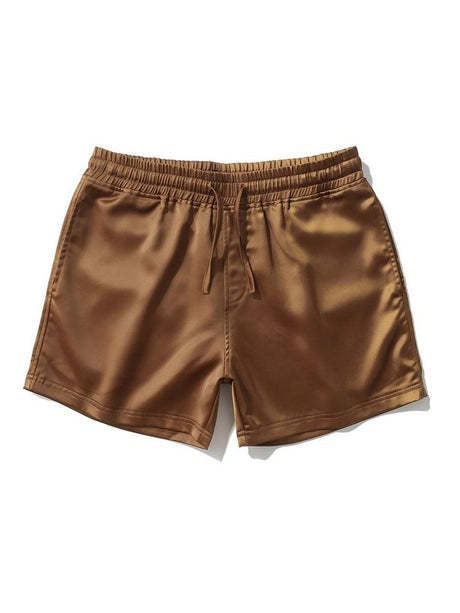 Elastic Waistband Casual Beach Shorts-Waves And Trunks
