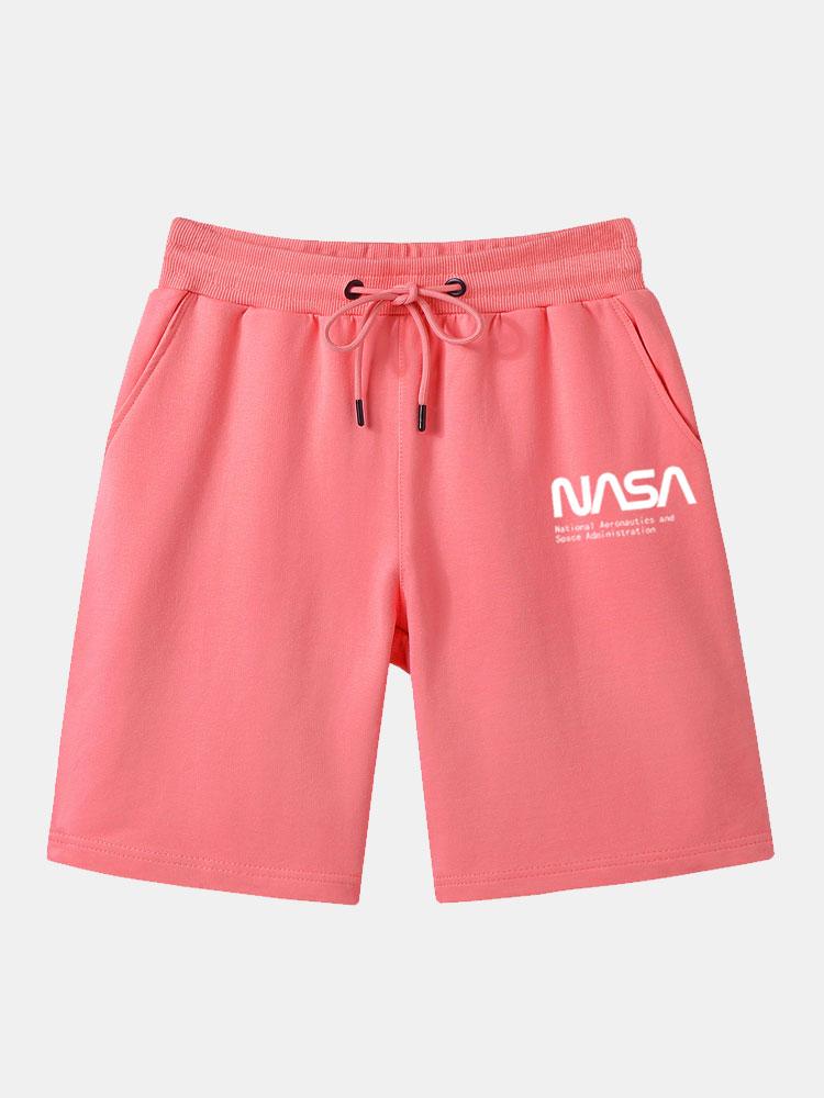NASA Letter Printed Shorts-Waves And Trunks