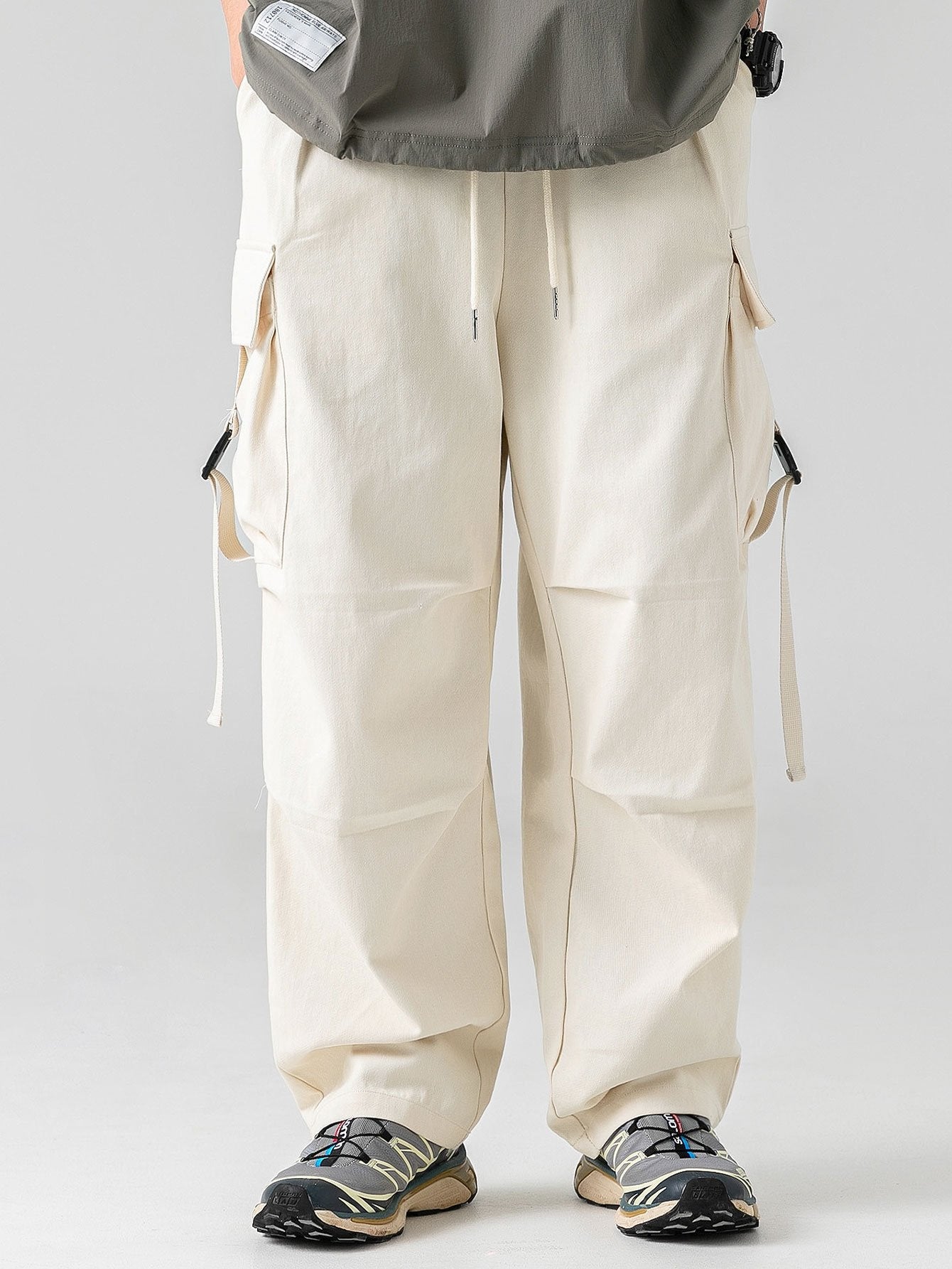 Straight Length Parachute Cargo Pants-Waves And Trunks