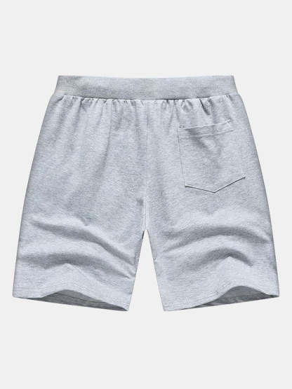 Contrast Elastic Waistband Beach Shorts-Waves And Trunks