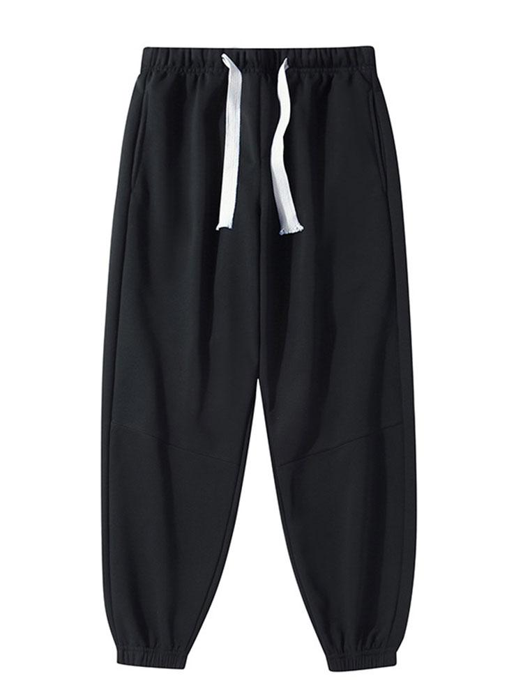 Plain Pattern Heavy Weight Jogger Pants-Waves And Trunks