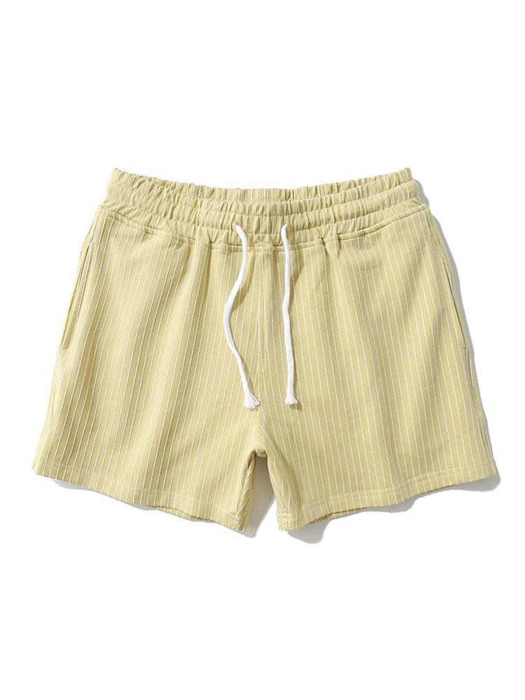 Striped Pattern Jersey Shorts With Drawstring-Waves And Trunks