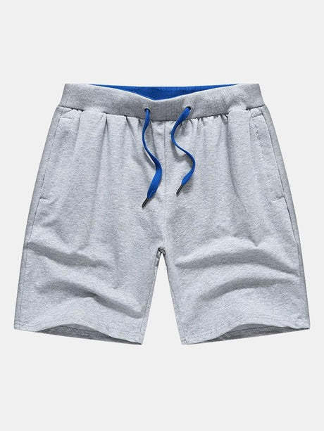 Contrast Elastic Waistband Beach Shorts-Waves And Trunks