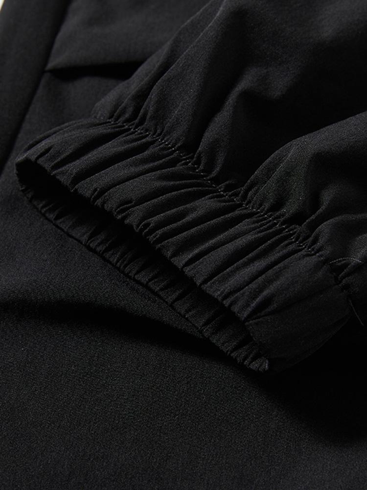 Elastic Waistband Cargo Pants-Waves And Trunks