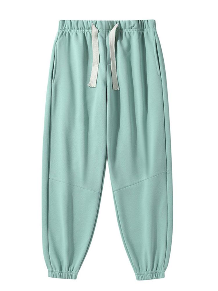 Plain Pattern Heavy Weight Jogger Pants-Waves And Trunks