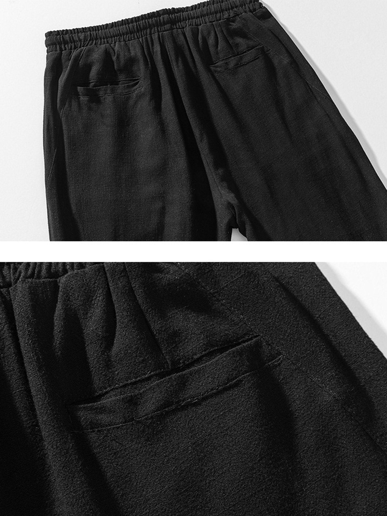 Plain Pattern Harem Pants-Waves And Trunks