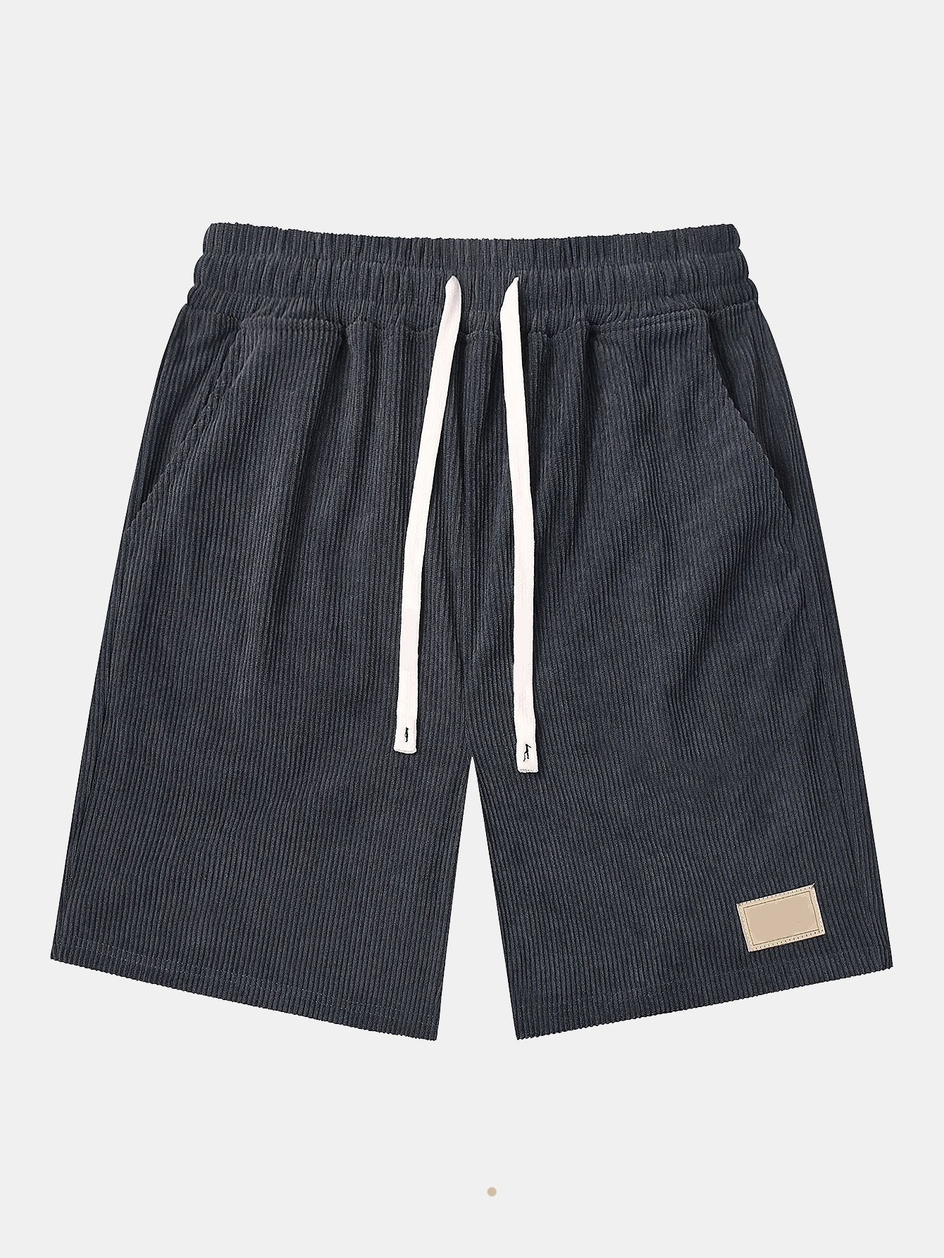 Corduroy Shorts With Drawstring-Waves And Trunks