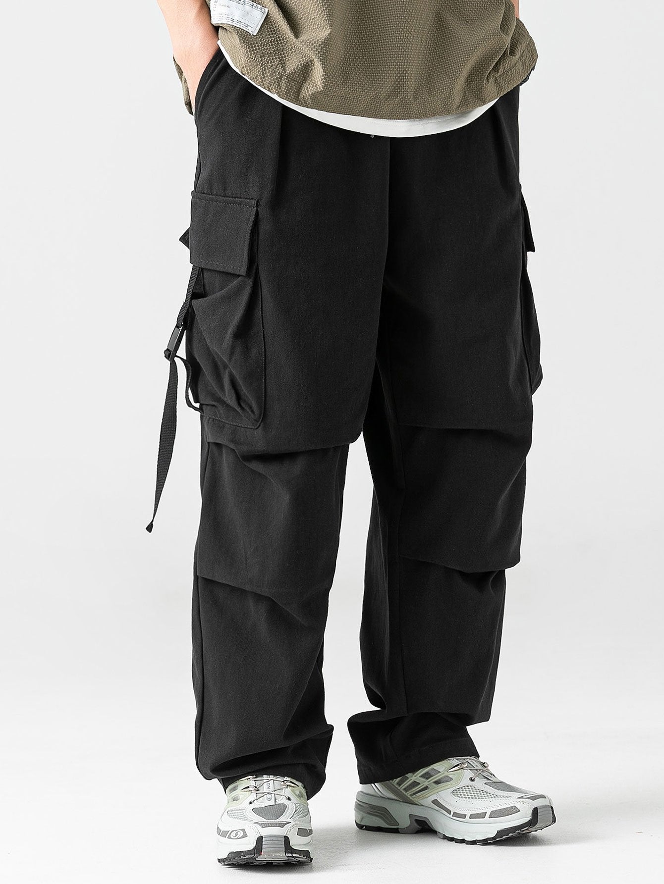 Straight Length Parachute Cargo Pants-Waves And Trunks