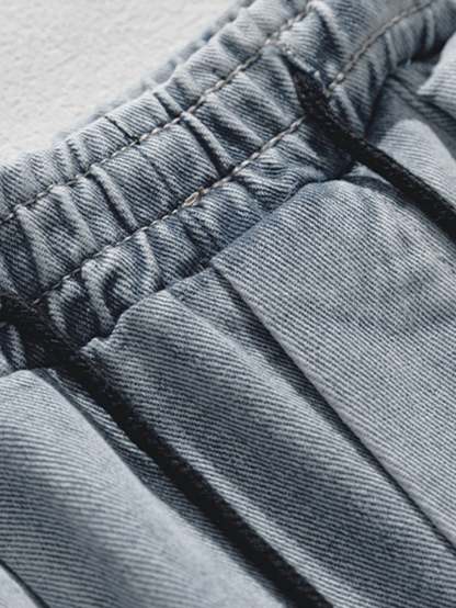 Straight Leg Cargo Jeans-Waves And Trunks