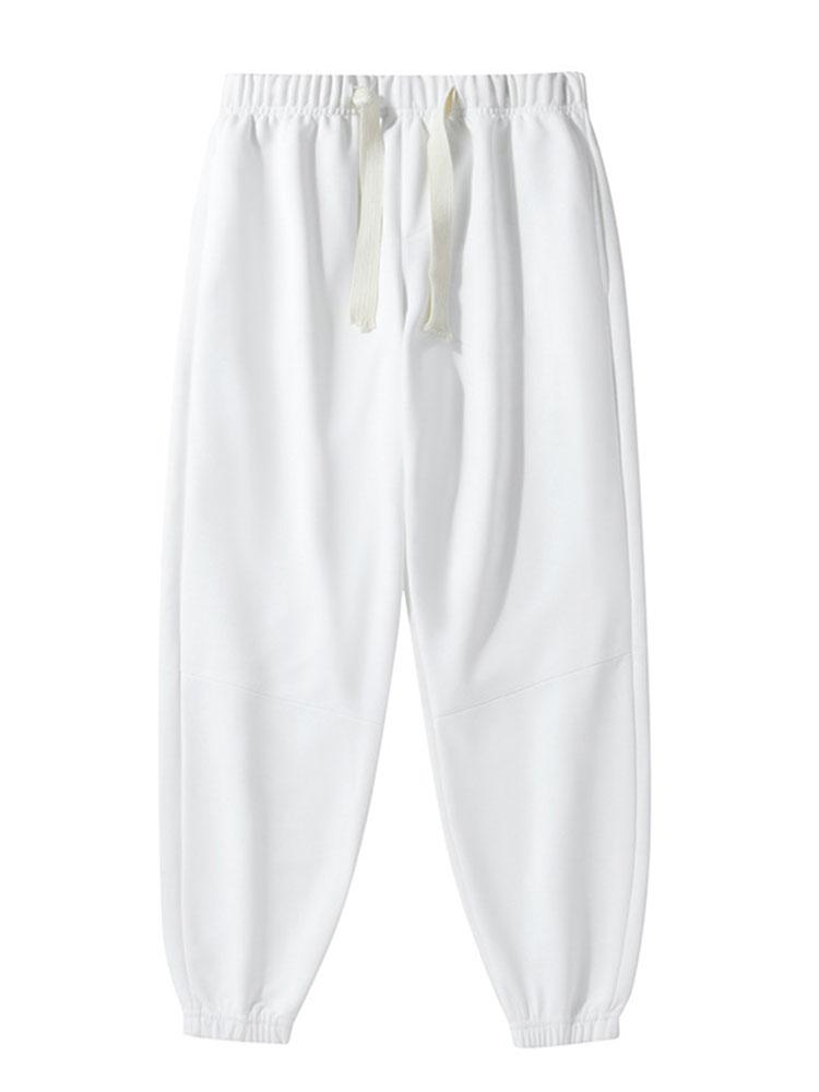 Plain Pattern Heavy Weight Jogger Pants-Waves And Trunks
