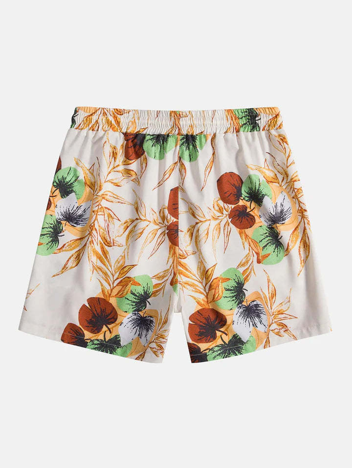 Tropical Printed Shorts-Waves And Trunks
