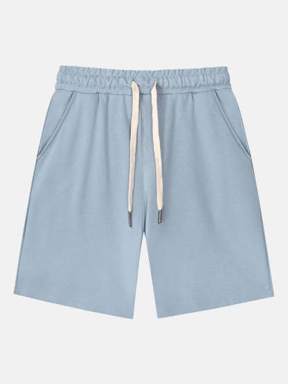 Drawstring Pattern Shorts-Waves And Trunks