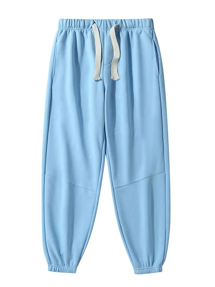 Plain Pattern Heavy Weight Jogger Pants-Waves And Trunks