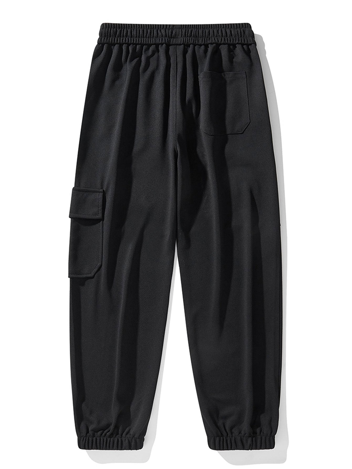 Elastic Waistband Cargo Style Jogging Pants-Waves And Trunks