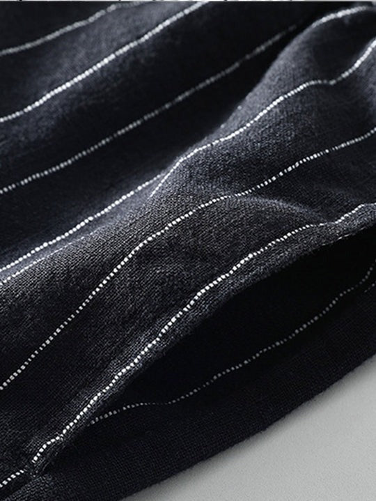 Drawstring Striped Beach Shorts-Waves And Trunks