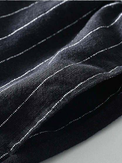 Drawstring Striped Beach Shorts-Waves And Trunks