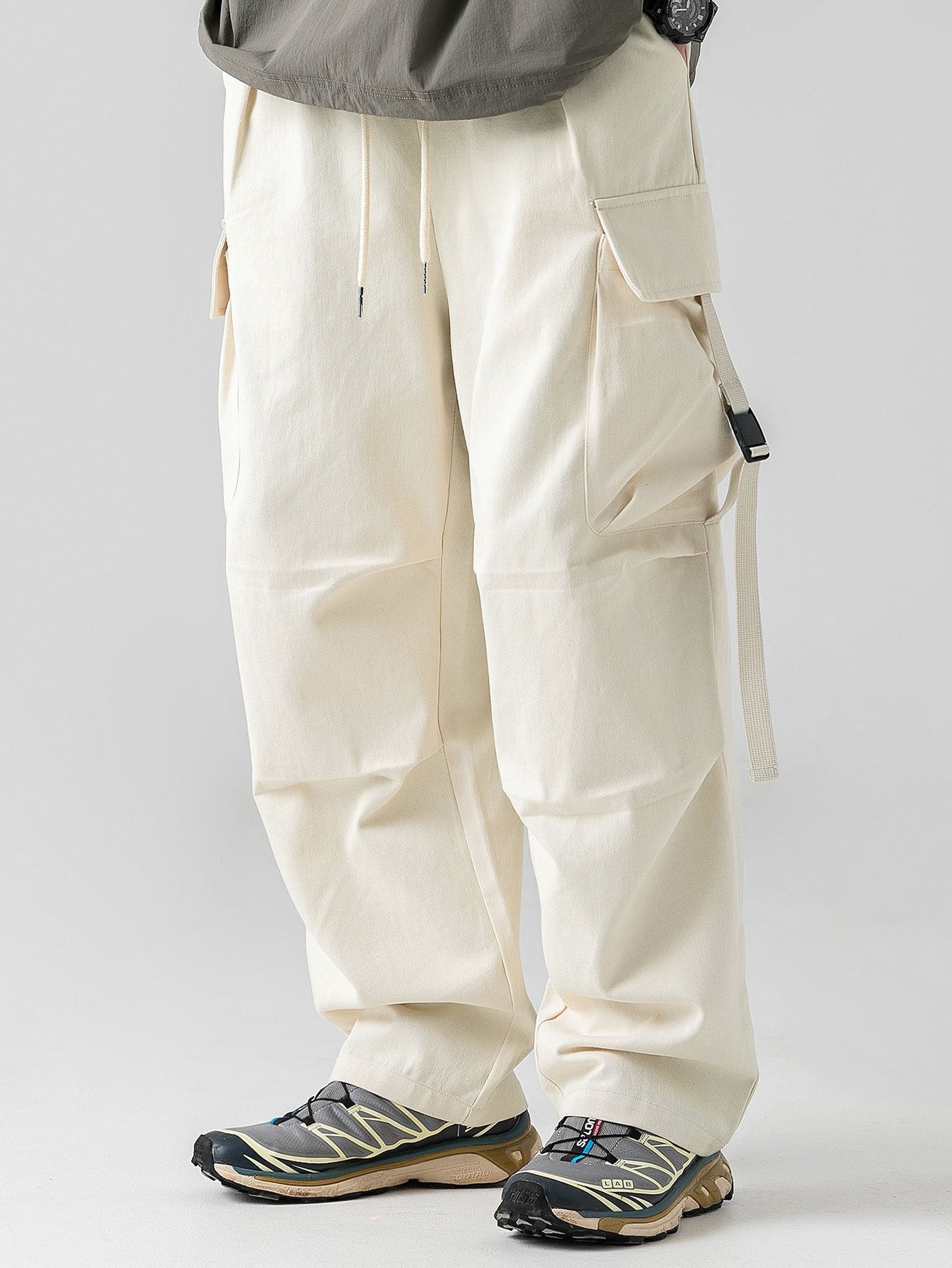 Straight Length Parachute Cargo Pants-Waves And Trunks
