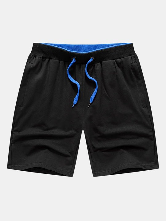 Contrast Elastic Waistband Beach Shorts-Waves And Trunks