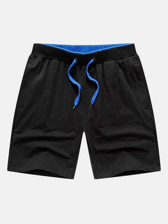 Contrast Elastic Waistband Beach Shorts-Waves And Trunks