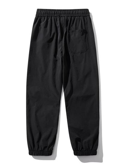 Elastic Waistband Cargo Pants-Waves And Trunks