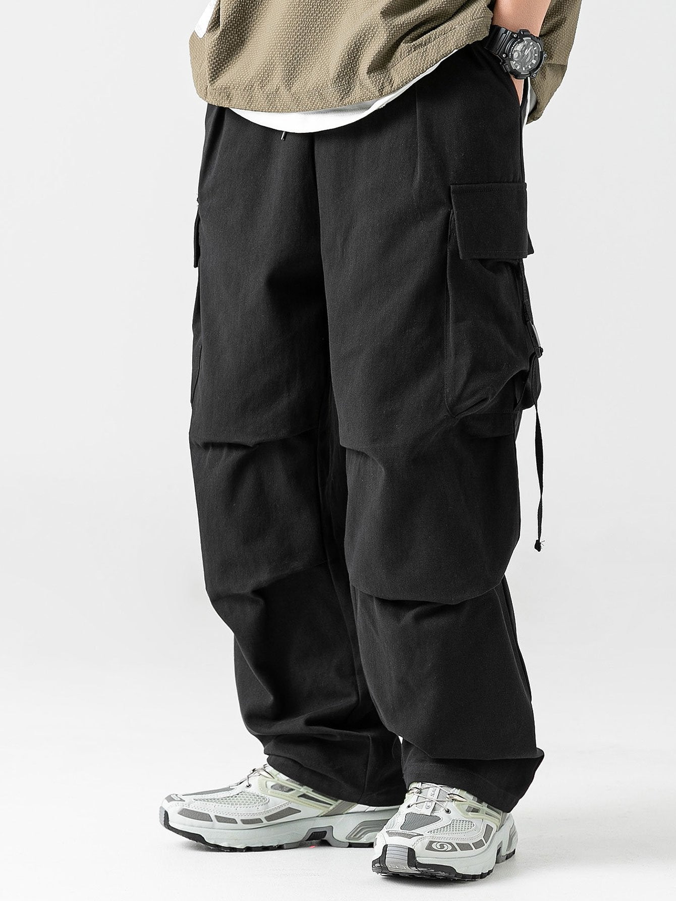Straight Length Parachute Cargo Pants-Waves And Trunks