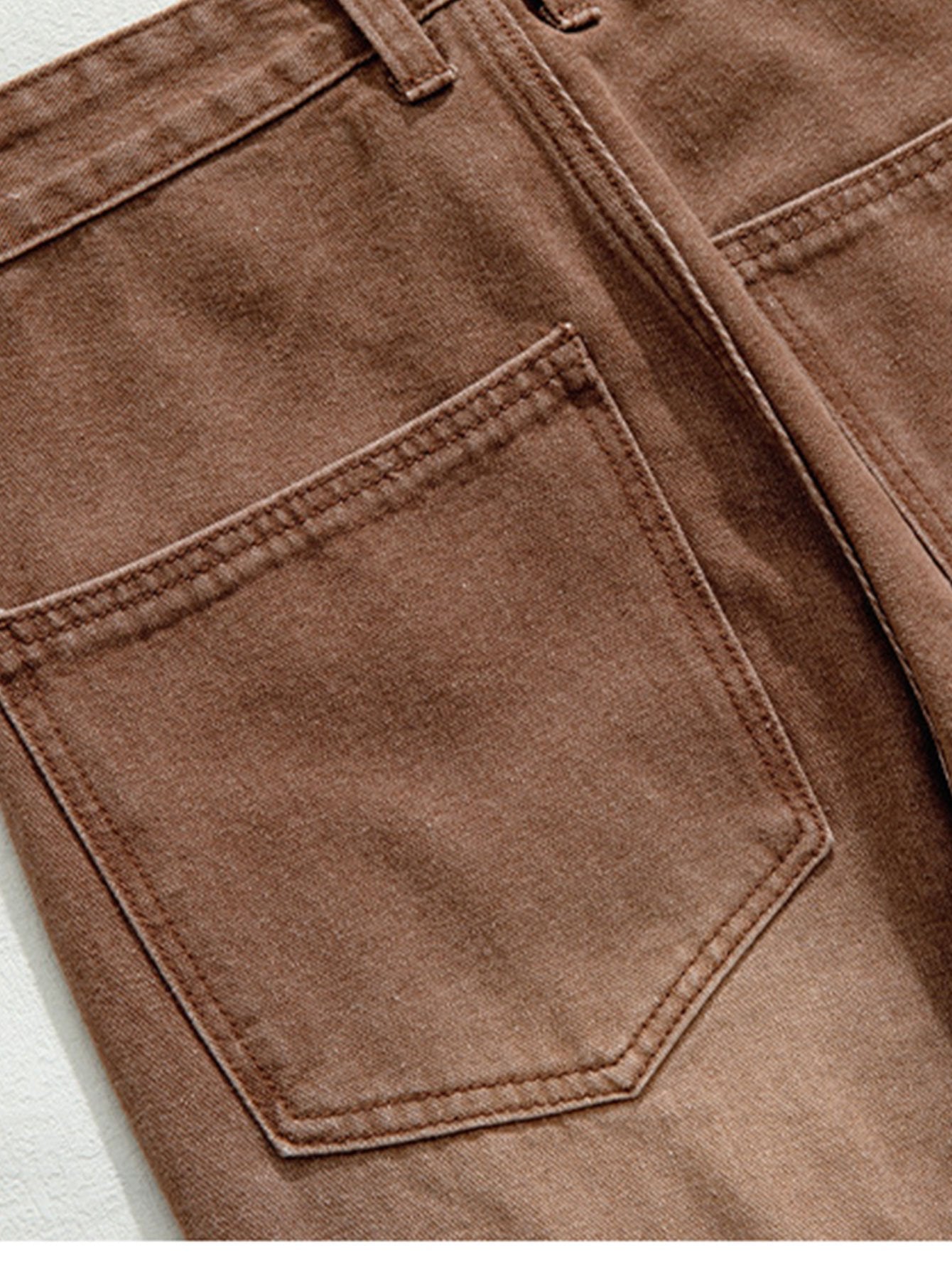 Casual Solid Patterned Jeans-Waves And Trunks