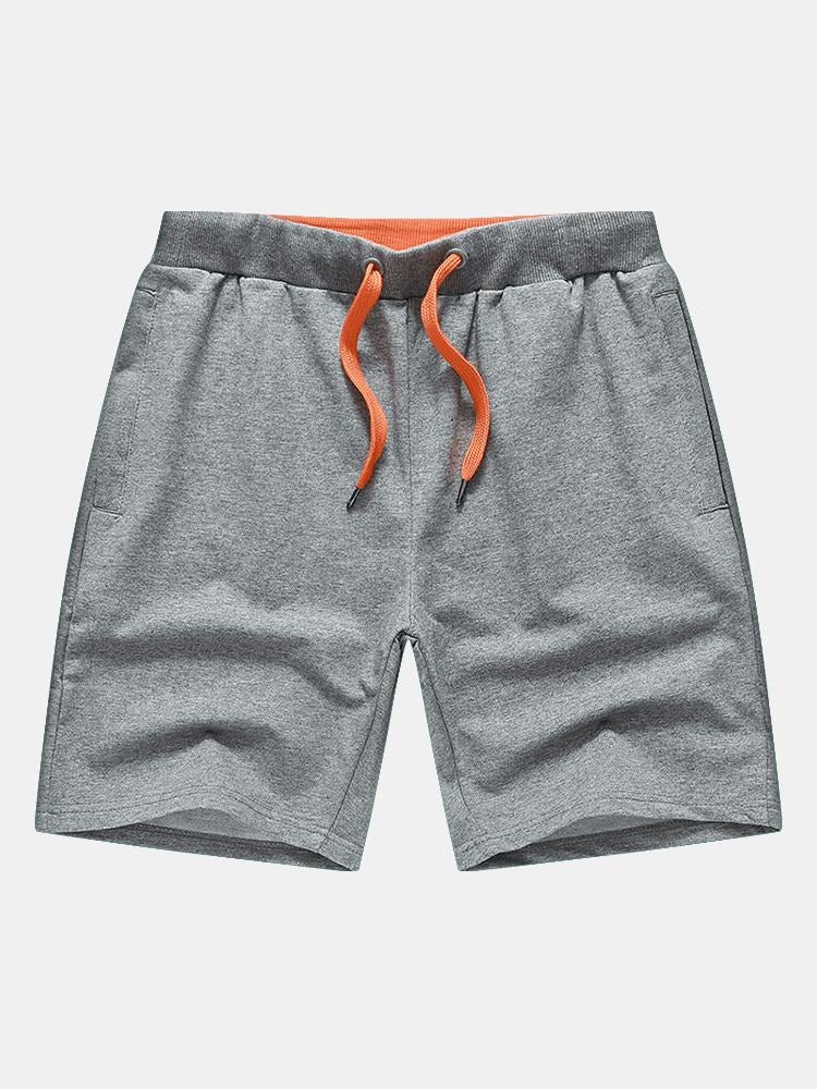 Contrast Elastic Waistband Beach Shorts-Waves And Trunks