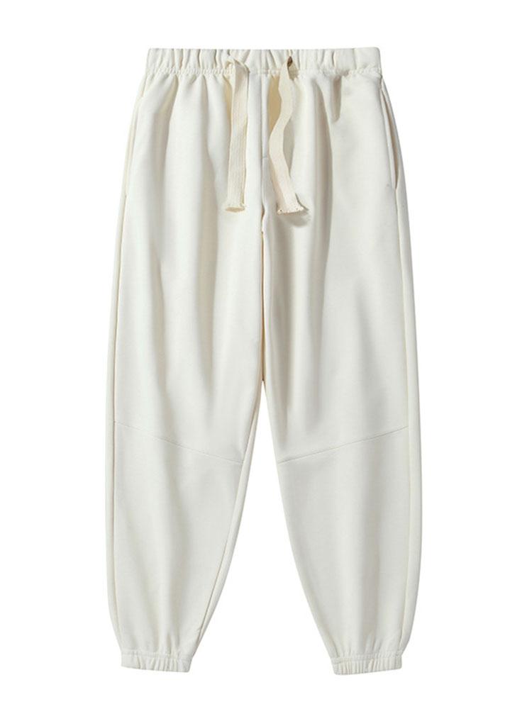 Plain Pattern Heavy Weight Jogger Pants-Waves And Trunks