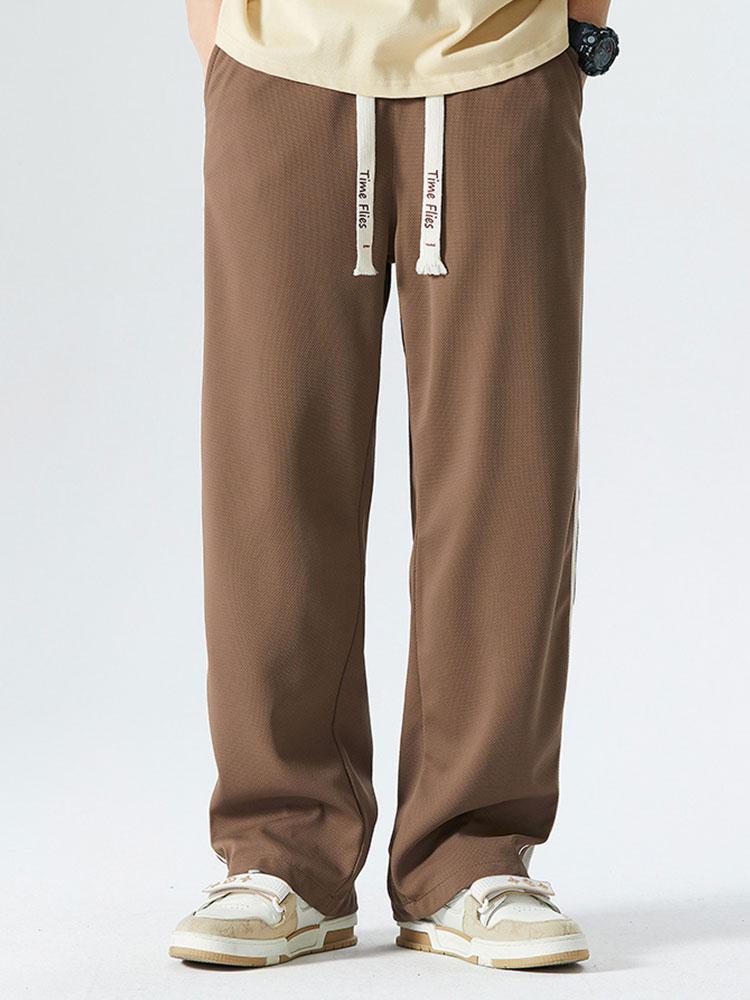 Vintage Striped Straight Pants-Waves And Trunks