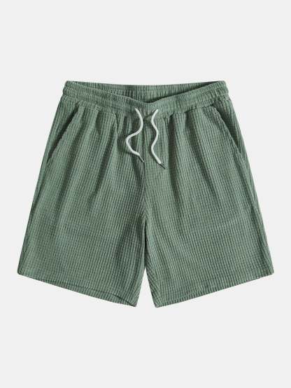 Casual Grid Pattern Beach Shorts-Waves And Trunks