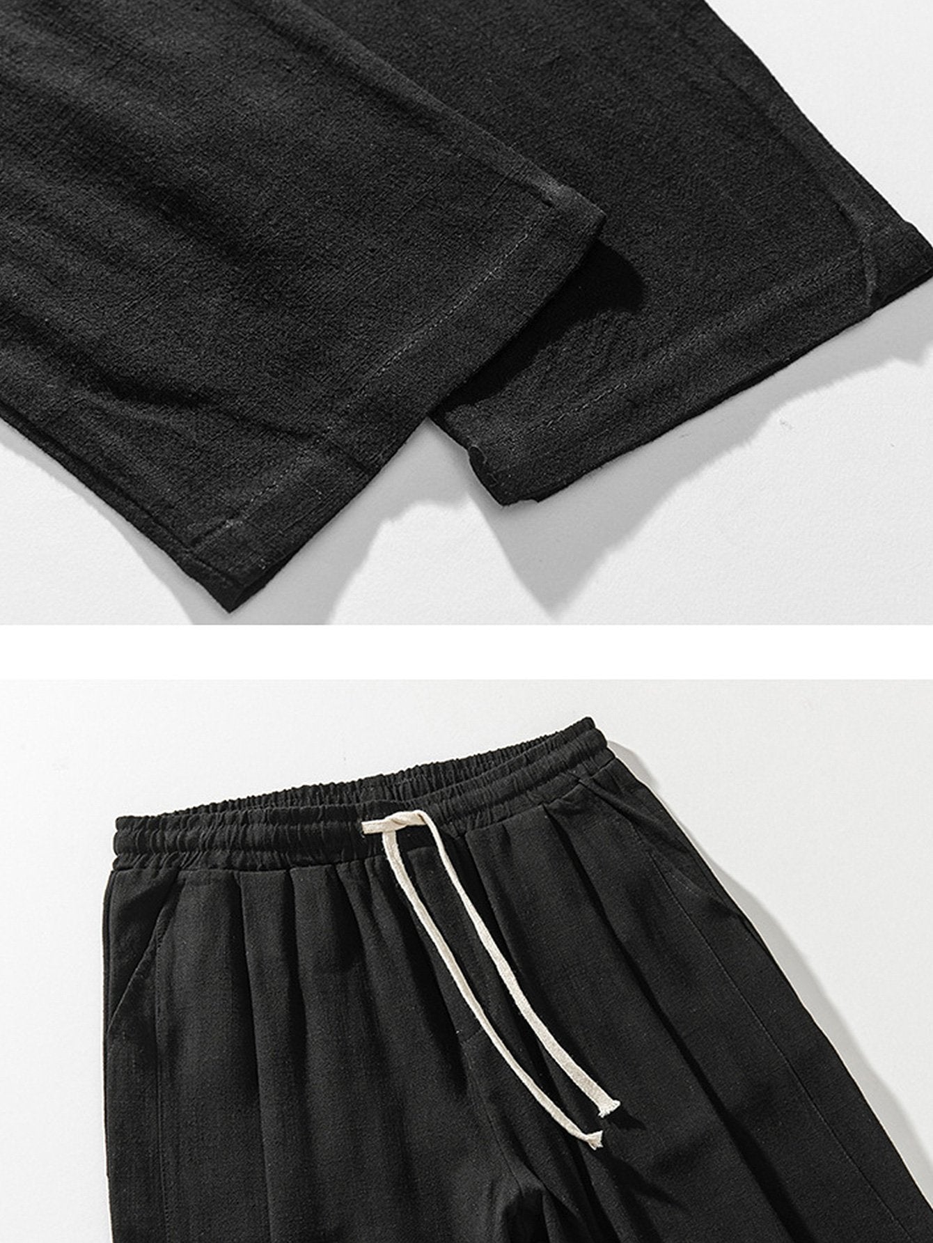 Plain Pattern Harem Pants-Waves And Trunks