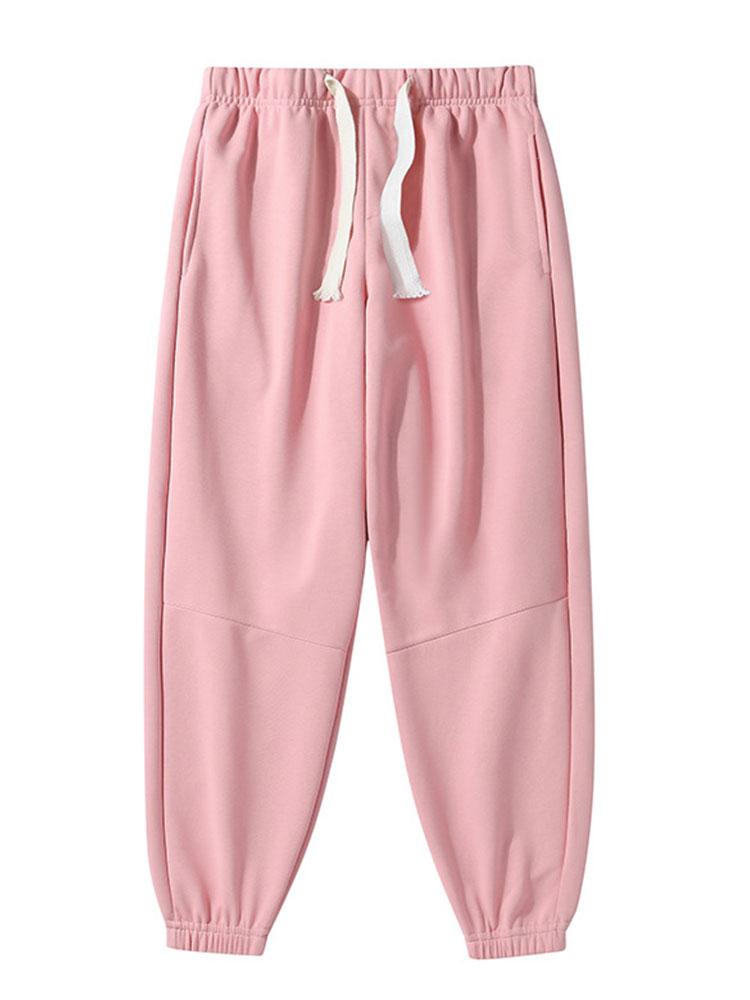 Plain Pattern Heavy Weight Jogger Pants-Waves And Trunks